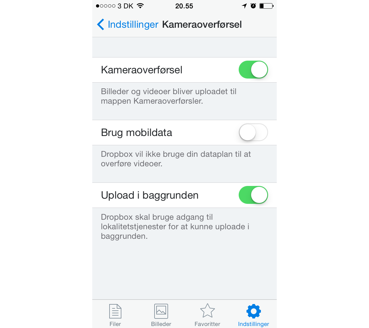 Dropbox' Camera Upload